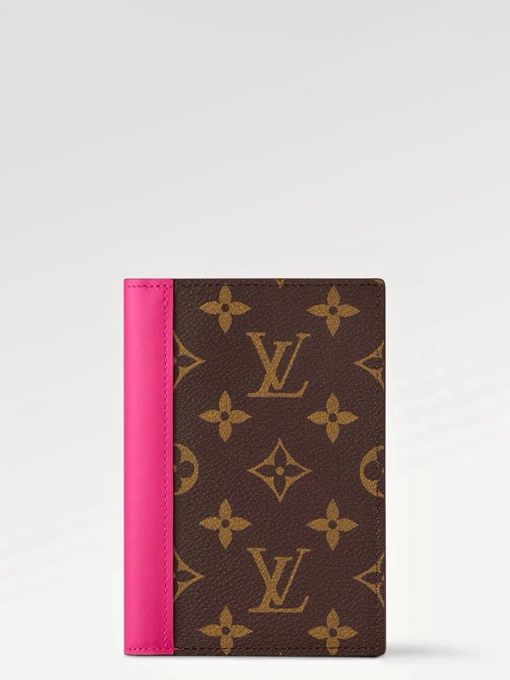 Louis Vuitton Monogram Passport Cover Brown & Pink